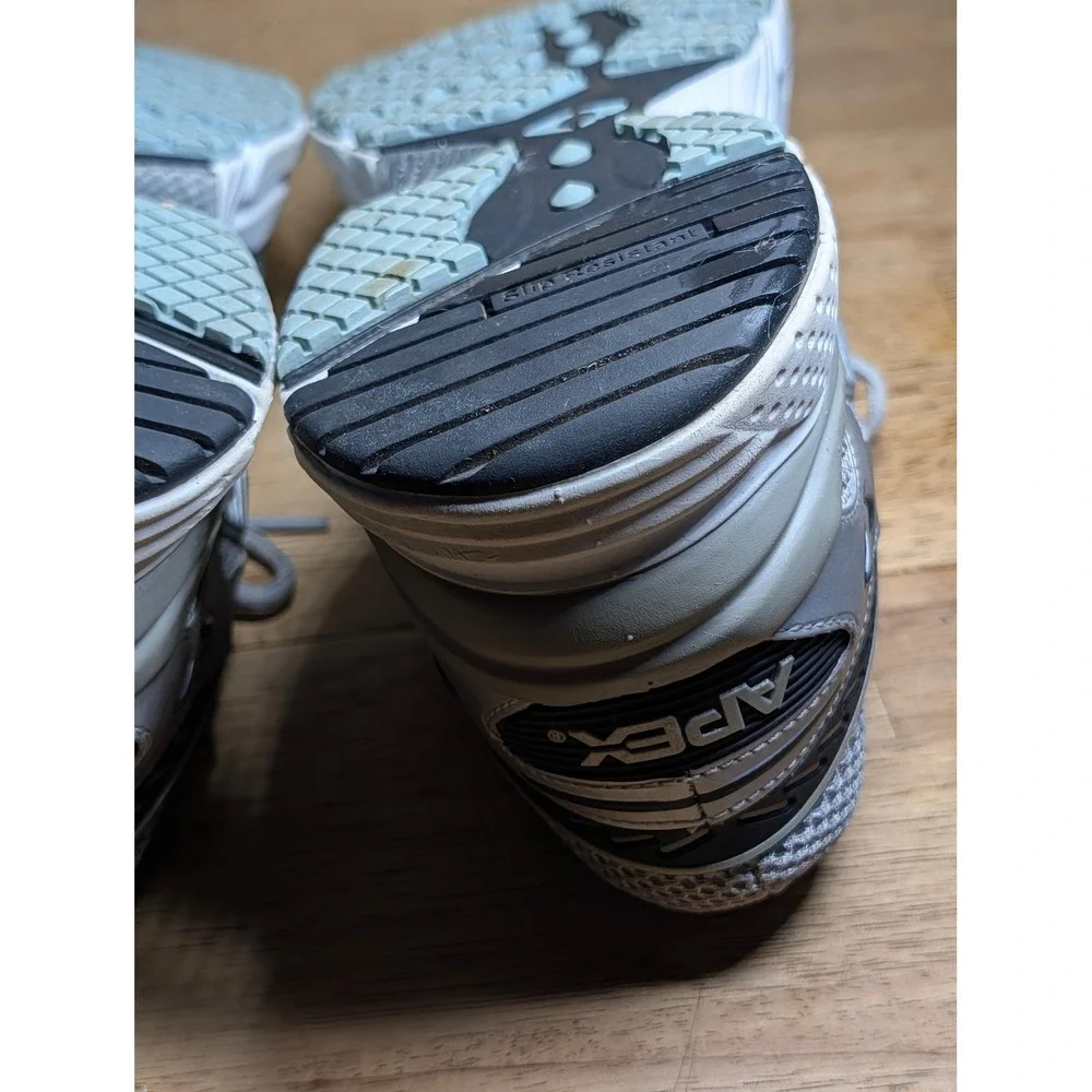 Apex X527 W Silver Light Blue Mesh Slip Resistant Walking Shoes Womens 9.5 MED